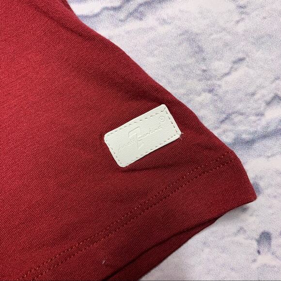 7 For All Mankind Raglan Sleeve Henley T-Shirt - Picture 3 of 7